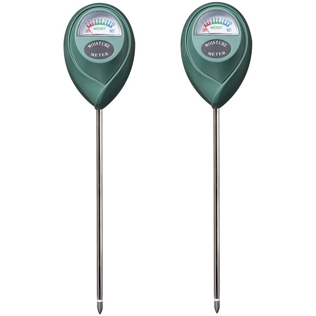 Soil Moisture Test Sensor Meter Water Monitor, Hygrometer for Gardening, Farming Planting,Black,No Batteries Required