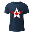 thumbnail image 4 of Tops para hombre, blusas y camisas de cuello redondo y manga corta para hombre. Camiseta de cuello redondo y manga corta con estampado de bandera canadiense para hombre. Blusa de algodón y poliéster p, 4 of 5
