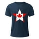thumbnail image 4 of Tops para hombre, blusas y camisas de cuello redondo y manga corta para hombre. Camiseta de cuello redondo y manga corta con estampado de bandera canadiense para hombre. Blusa de algodón y poliéster p, 4 of 5