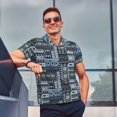thumbnail image 4 of Saiise Snowflake Vintage Pattern Print Mens Golf Shirt Moisture Wicking Quick-Dry Print Performance Polo Shirts for Men-Small, 4 of 6