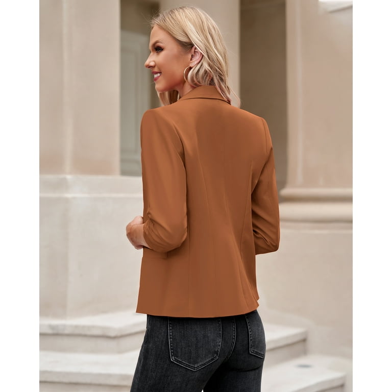 luvamia Blazer for Women 3/4 Sleeve Blazer Business Casual Suit