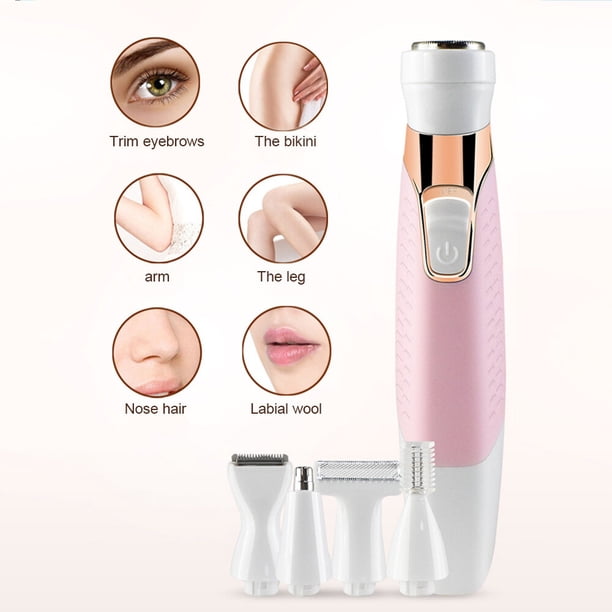 5 in 1 Electric Shaver Trimming Kit Women Razors Body Hair Removal USB ...