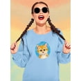 thumbnail image 2 of Shocked Cat Sweatshirt Women -Kayomi Harai Designs, Female XX-Large, 2 of 4
