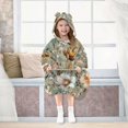 thumbnail image 7 of Wearable Blanket with Sleeves and Pocket Oversized Hooded Sweatshirt 3-14 YR Pastel Vintage Floral S, 7 of 7