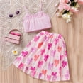 thumbnail image 6 of Ymyiu Girls Outfit Girls 2 Piece Skirt Set Kids Ribbed Knit Crop Top and Elastic Waist Skirt Sets Outfits 4T 5T(Pink, 4-5 Years), 6 of 7