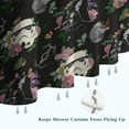 thumbnail image 6 of Waterproof Space Sci-Fi Shower Curtain 84x72 Inch Polyester Unique Black and White Floral Modern Shower Curtain for Bathroom Hotel Home Bathtub Accessories Decor with 12 Plastic Hooks, 6 of 6