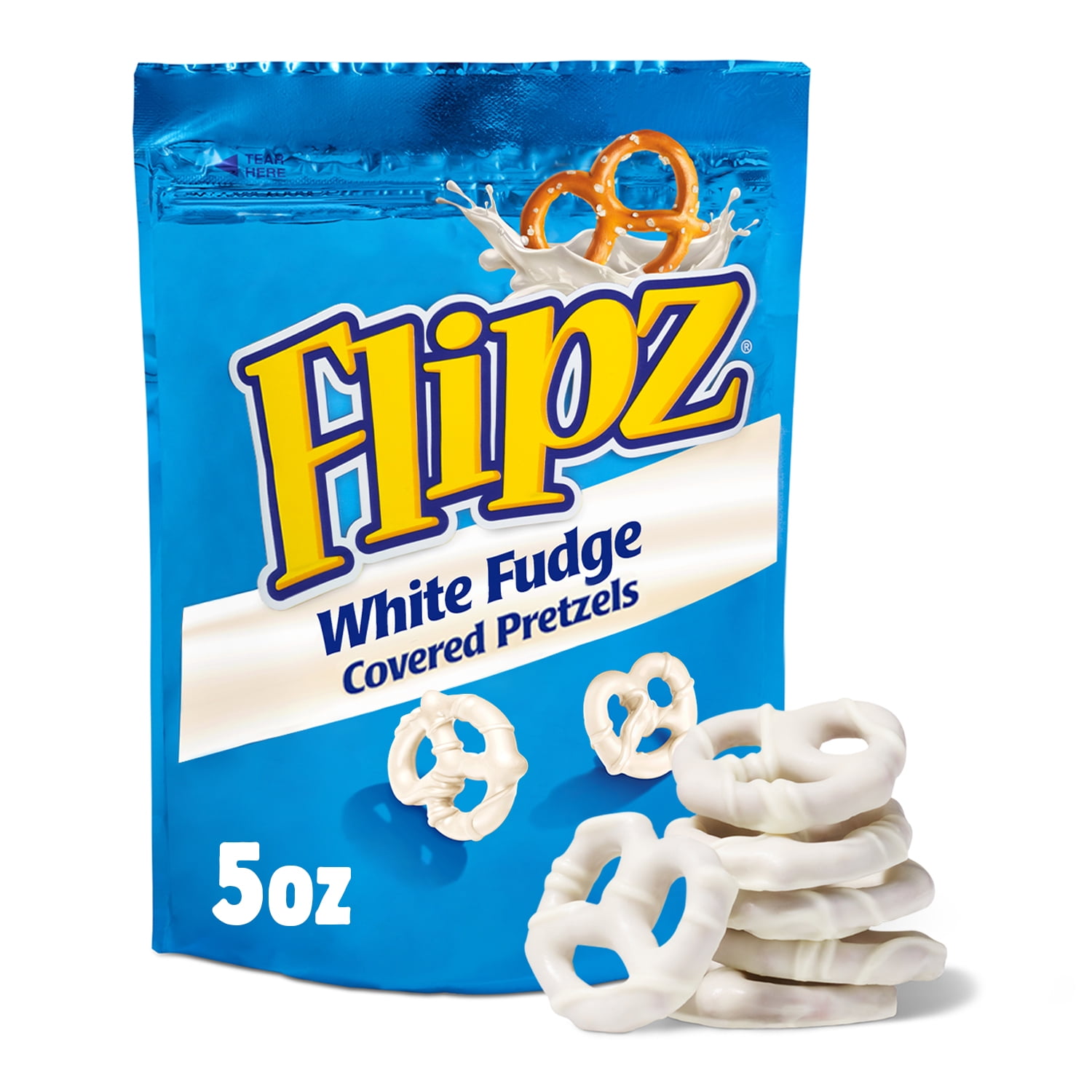 (2 pack) Flipz White Fudge Covered Pretzels, 5 oz