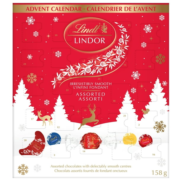 Chocolats assortis LINDOR de Lindt – Calendrier de l'avent (158 g