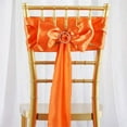 thumbnail image 2 of BalsaCircle 20 Orange Satin Chair Sashes Bows Ties Wedding Decorations Party Chair Covers Banquet, 2 of 5