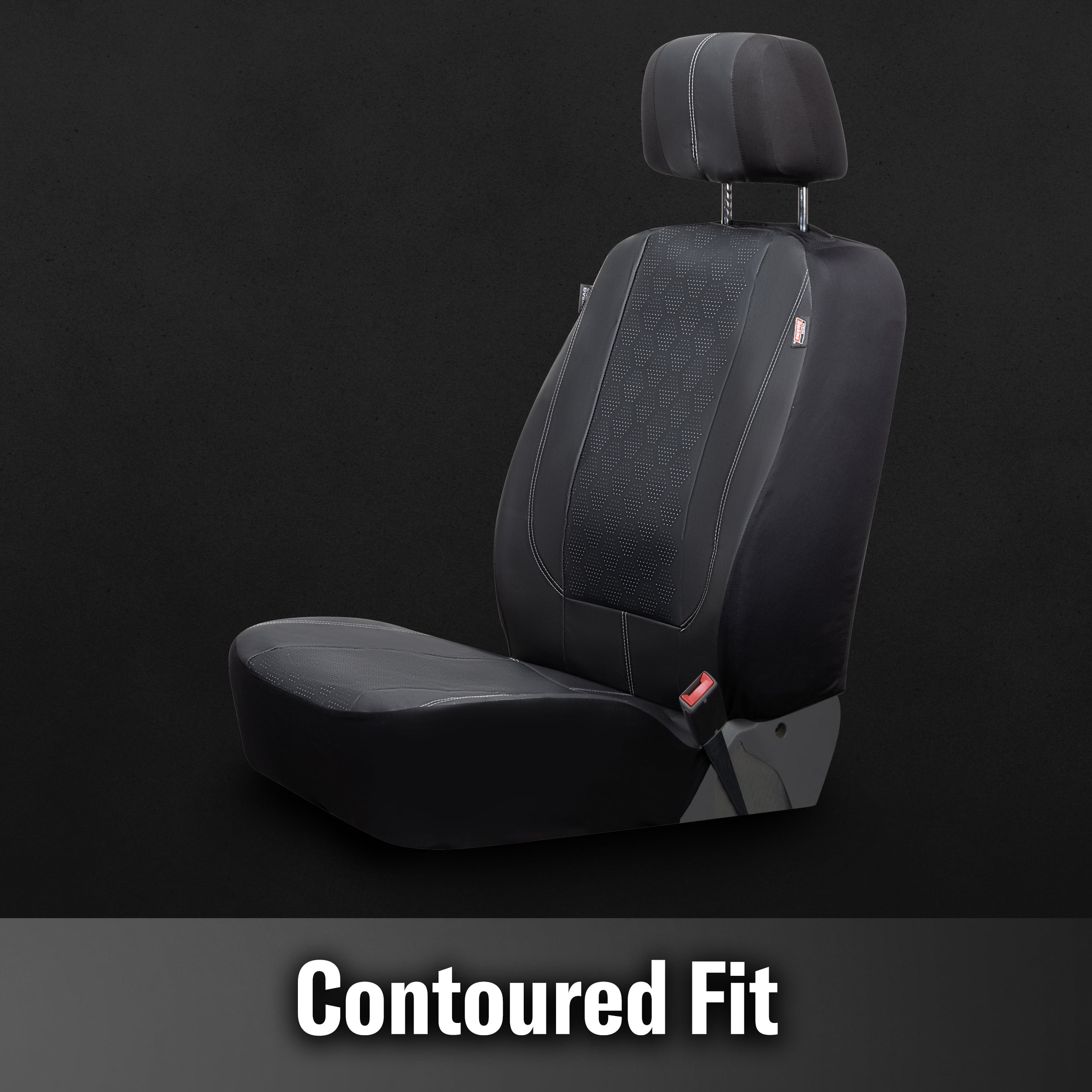 Genuine Dickies 2-Piece Black-Gray Rockport Seat Covers
