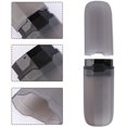 thumbnail image 4 of Rawiri Travel Toothbrush Holder, Plastic Toothbrush Case Box, Portable Toothbrush Toothpaste Storage Box for Travel Camping Business, Transparent Black 2 Packs, 4 of 4
