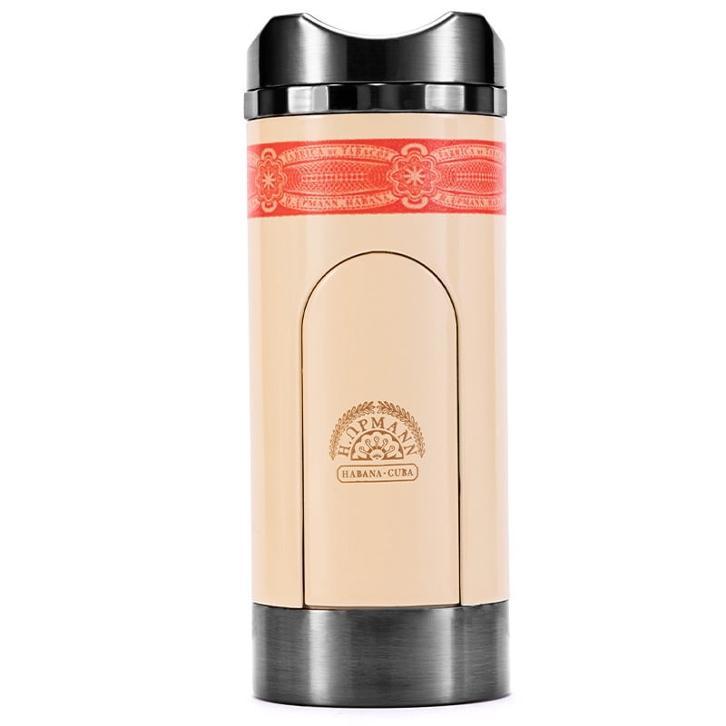 Replica Cuban Cigar Logo Metal Cigar Lighter Windproof Inflatable Three Fire Direct Punch Portable H192