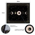 thumbnail image 2 of Tapiz de fases lunares, constelación misteriosa, cielo estrellado, cartas del tarot, colgante de pared, arte de pared estético retro astrológico para dormitorio, sala de estar, negro, 200 x, 2 of 5