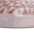 thumbnail image 2 of The HomeCentric Decorative Pink 12"x18" (30x45 cm) Lumbar Pillow Cover, Silk Beaded Embroidery Oblong Pillow, Geometric Pattern Modern Style - Amaranth, 2 of 4