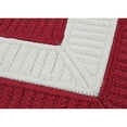thumbnail image 3 of 17" Red and White Traditional Style Rectangular Area Throw Rug Sample, 3 of 3