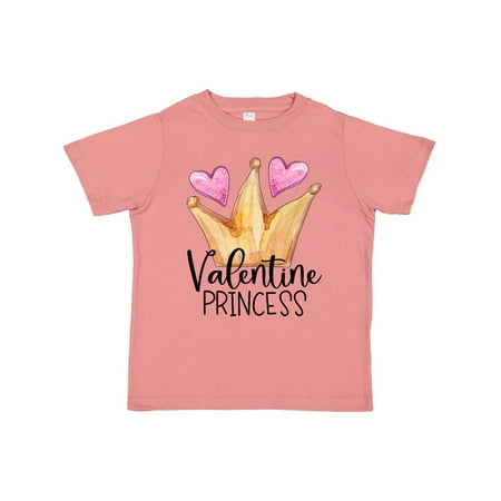 

Inktastic Valentine Princess with Crown and Hearts Gift Toddler Toddler Girl T-Shirt