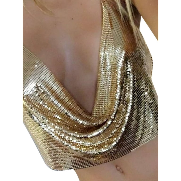 Aunavey Womens Sequin Tops Glitter Party Strappy Tank Aunavey Womens Sequin Tops Glitter Party Strappy Tank