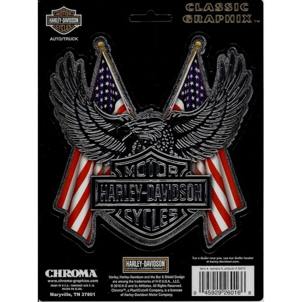 Logo Harley-Davidson avec Autocollant de Drapeau Américain