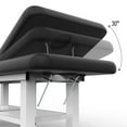 thumbnail image 6 of Stationary Massage Table Folding Bed, Holaki Metal Frame PU Leather Massage Table with Backrest for Treatment Table Physical Therapy Table Spa Facial Bed, 75"Lx31.5"W, 800lbs, Black, 6 of 10