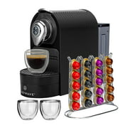 ChefWave Espresso Machine for Nespresso Compatible Capsule, Holder, Cups (Black) (New)