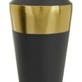 thumbnail image 4 of DecMode 20", 16"H Black Metal Vase with Gold Band, Set of 2, 4 of 8