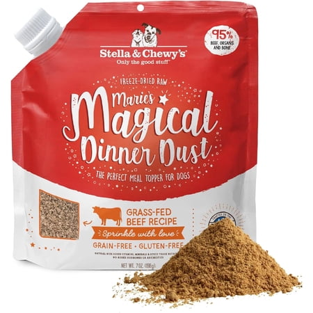 Stella & Chewy's Marie’s Magical Dinner Dust for Dogs Grass-Fed Beef Recipe - 7 Ounce Resealable Bag