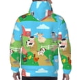 thumbnail image 3 of Bingfone Farm Animals Men's Drawstring Hoodie Long Sleeve Pocket Sweatshirts-X-Large, 3 of 6