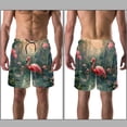 thumbnail image 3 of luoweisi Men's Beach Shorts Quick Dry Swim Trunks with Mesh Lining Flamingo XL, 3 of 5