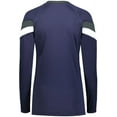 thumbnail image 2 of High Five L Ladies TruHit Tri-Color Long Sleeve Jersey Navy/Graphite/White 342242, 2 of 5