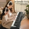 thumbnail image 4 of QRKD Weighted Keyboard Piano 88 Keys Digital Piano with Adjustable Dual "X" Shape Stand, Portable Bag, Professional Pedal, Stereo Headphones and Smart MIDI Bluetooth Function(Weighted Key-Black), 4 of 7