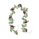 thumbnail image 2 of Guirnalda Floral Navideña de 2 M | Flores Rojas y Blancas con Follaje Verde | Decoración Artificial Duradera y Flexible para Repisas, Puertas y Escaleras, para Uso En Interiores y Exteriores., 2 of 6