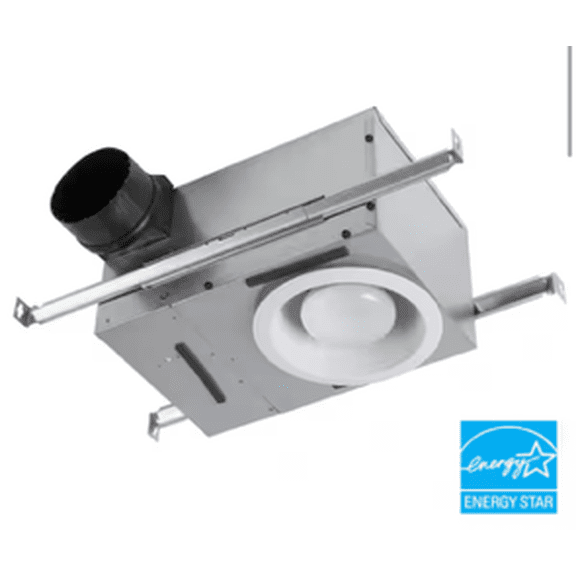 Broan Nutone 50CFM/80 Selectable Recessed Bath Exhaust fan with Light