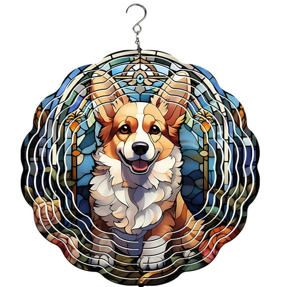 Corgi Wind Spinner, Garden Décor, Yard Décor, Porch Decor