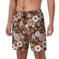 thumbnail image 2 of Uemuo Sunflowers Pattern Mens Swim Trunks Quick Dry Board Shorts with Mesh Lining, Stretch Beach Shorts Quick Dry No-Chafing Board Shorts-Large, 2 of 9