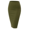 thumbnail image 1 of Doublju Women's Stretchy Midi Pencil Skirts (Plus Size Available), 1 of 4