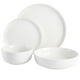 Gibson Home Vienna Dinnerware Dishes Set, Service for 4 (16pcs), White ...