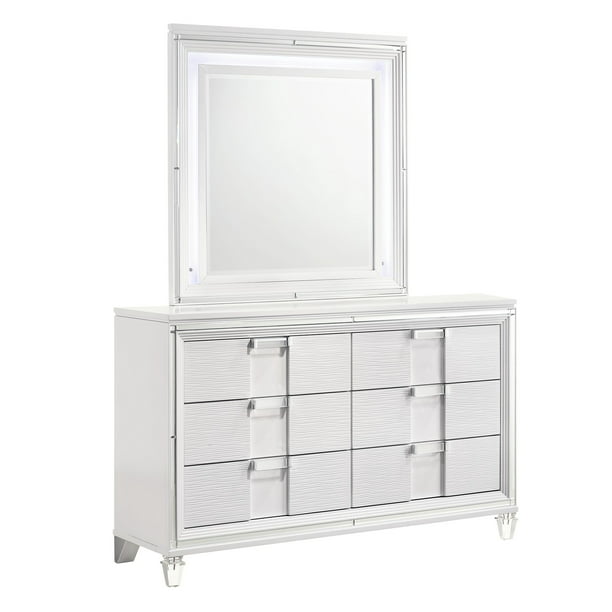 Picket House Furnishings Charlotte, Youth White Dresser With Mirror