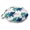 thumbnail image 1 of Forest Round Floor Cushion with Handle, Watercolor Trees in Aquarelle Brushstroke Woodland Foliage Nature, Decorative Pillow for Living Room & Dorms, 18" Round, Blue Seafoam and Cinnamon, by Ambesonne, 1 of 4
