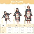 thumbnail image 4 of FORMRS Wearable Blanket Hoodie with Sleeves for Kids Cozy Flannel Sweatshirt, Blue Christmas Santa, 4 of 7