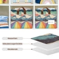 thumbnail image 4 of Yayeee Foldable Storage Basket for Shelves with Handles Waterproof Cloth Bins, Colorful Road at Night, 4 of 7