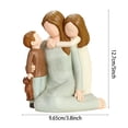 thumbnail image 7 of Meottam Mom and Kids Figurines, Sculpted Hand-Painted Mother and Two Children Statues, Mother Son Daughter Figures Gifts for Mother’s Day Anniversary Birthday, 7 of 7