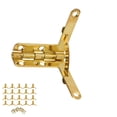 thumbnail image 3 of Charnière à 90° Support d'Angle Ressort Charnière pour petits bijoux Wine Case Watch Box Couvercle en bois(d'or), 3 of 8