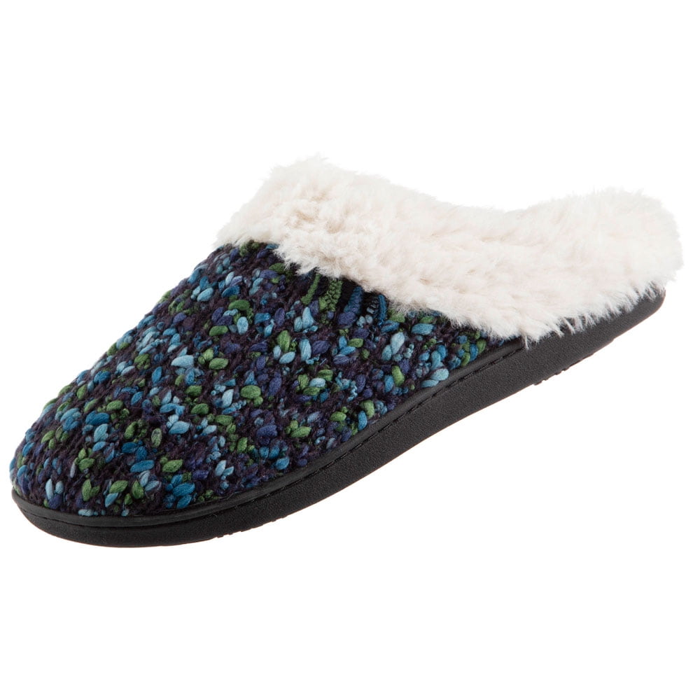 Isotoner Isotoner Women Memory Foam Hoodback Faux Fur SlipOn