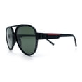 thumbnail image 6 of Mens Unique Metal Flex Hinge Round Fashion Racer Plastic Sunglasses Black - Green, 6 of 8