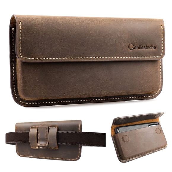 Funda de piel Gentlestache XL para iPhone 14 Pro Max