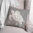 thumbnail image 3 of Creative Products Stamp Turtle Gray 18x18 Spun Poly Pillow, 3 of 3
