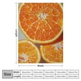 thumbnail image 4 of Creowell  Food Fruits Orange Blanket Cozy Soft Lightweight Flannel Throw Blanket for Bed Sofa Travel All Season  White, 4 of 6