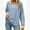 Blue White, variant on OBEEII Long Sleeve Shirts for Women Causal Tops V Neck Loose Color Block Striped Pullover Tops Shirts 2024 Fall Clothes
