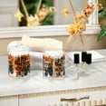 thumbnail image 4 of Yayeee 4 Pack Qtip Holder Bathroom Cotton Swab Canister with Lid Clear Dispenser Set, Autumn Day Pattern, 4 of 6