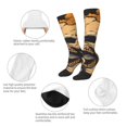 thumbnail image 3 of Naloa Grim Coffee Skull Knee Socks, High Socks Long Stretchy Sock Women Knee High Stocking, Long Socks for Women, 3 of 6
